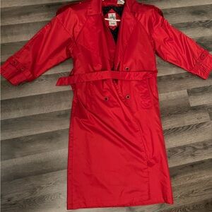 J Gallery Brand Red Women's Trench Coat Size 7/8